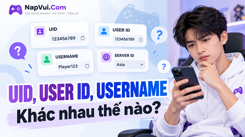 UID, User ID, Username Và Server ID Khác Nhau Thế Nào Khi Nạp Game?