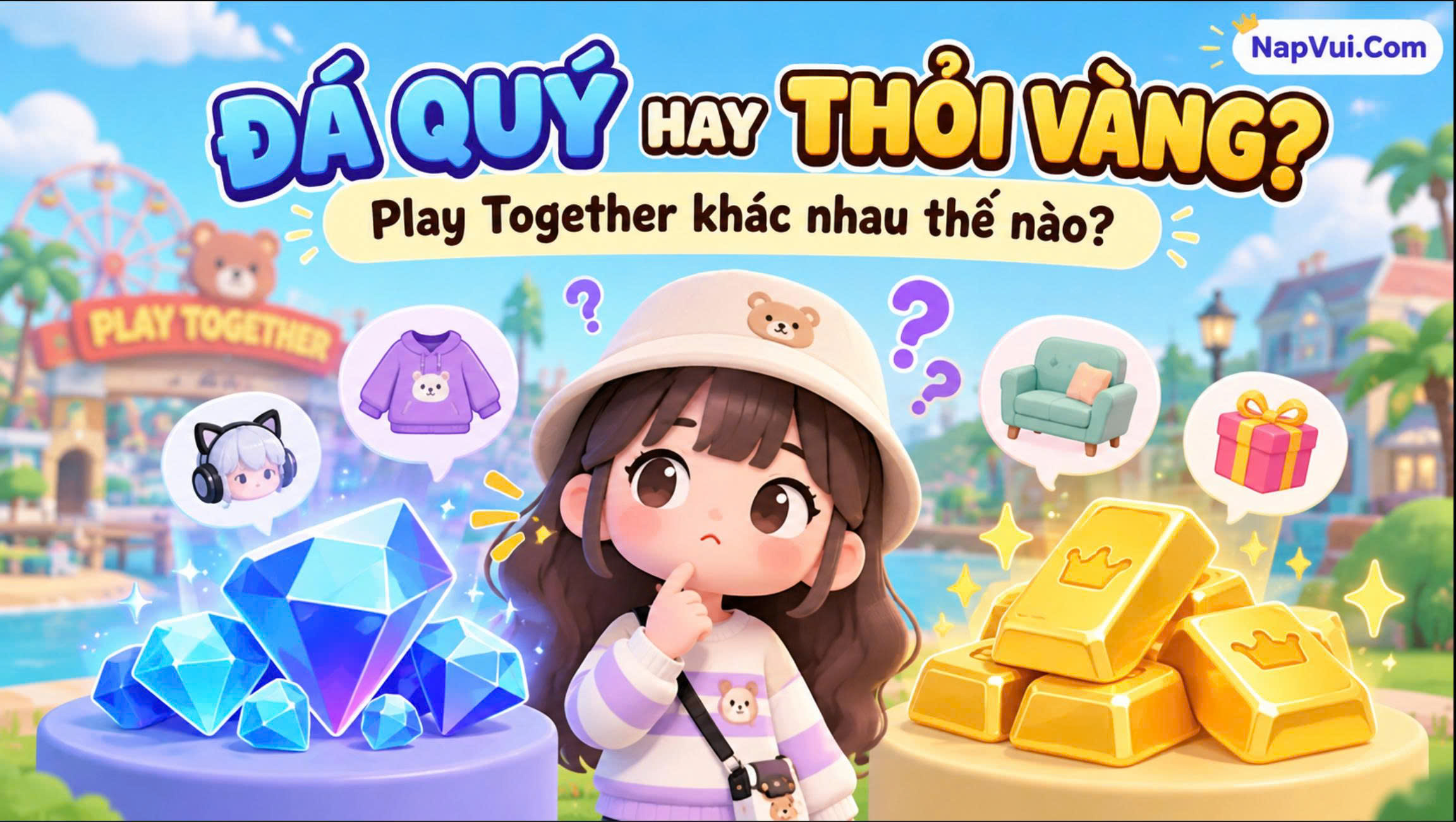 Đá Quý Và Thỏi Vàng Play Together Khác Nhau Thế Nào? Nên Mua Loại Nào?